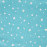 Printed Cotton ZETOILE Turquoise / White